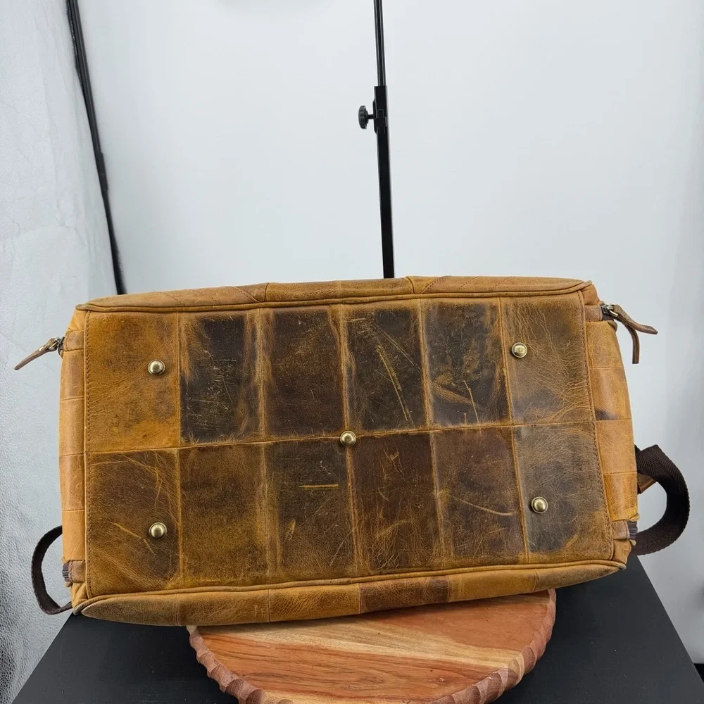 Rustic Town‎ Brown Leather John Duffle Bag - Weekender Bag